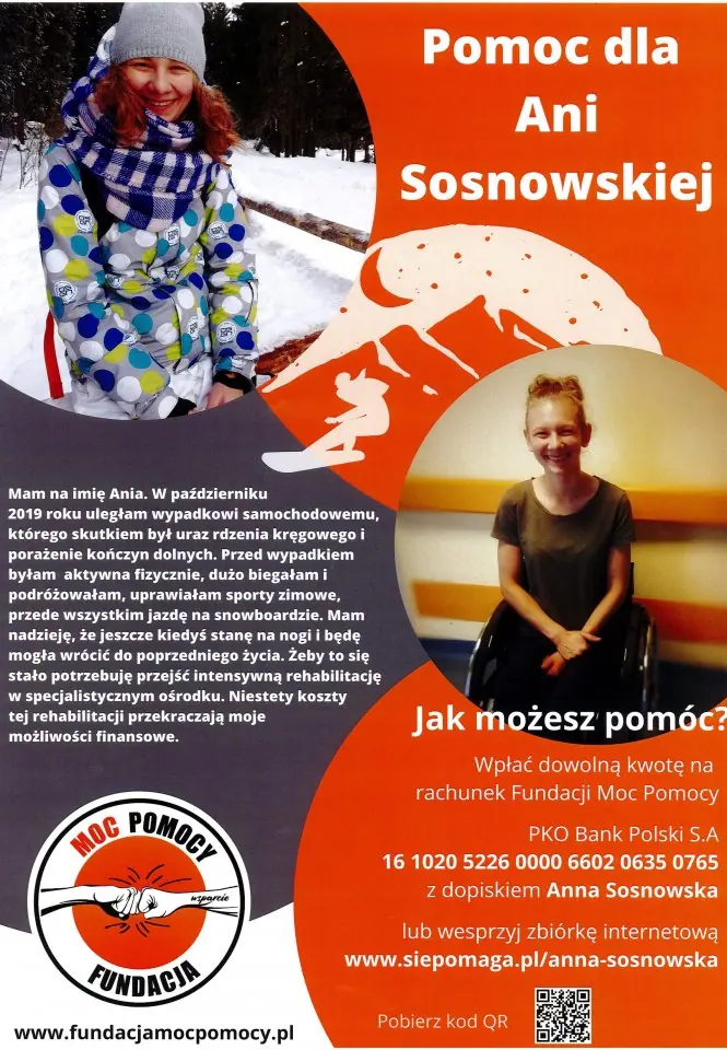 Pomagamy Ani Sosnowskiej stanąć na nogi
