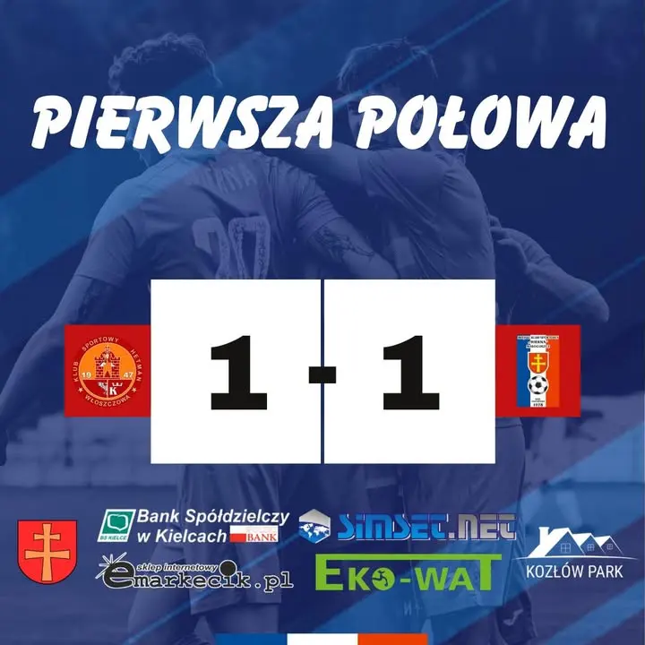 ️ Do przerwy remisujemy z Hetmanem Włoszczowa 1:1