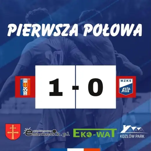️ Do przerwy prowadzimy z Alitem Ożarów 1:0