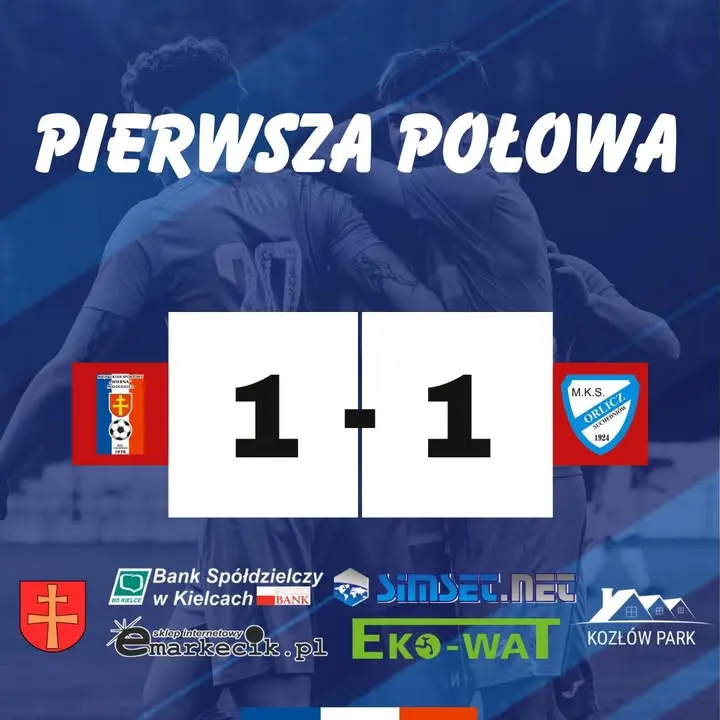 ️ Do przerwy remisujemy z Orliczem Suchedniów 1:1