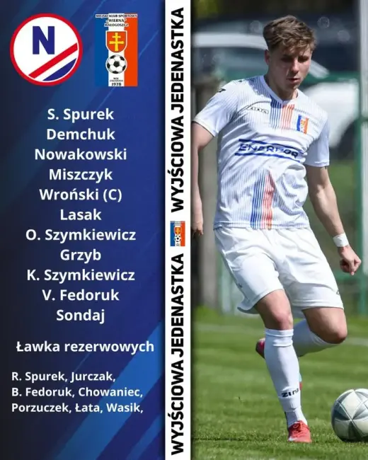 Skład na dzisiejszy mecz z GKS-em Nowiny