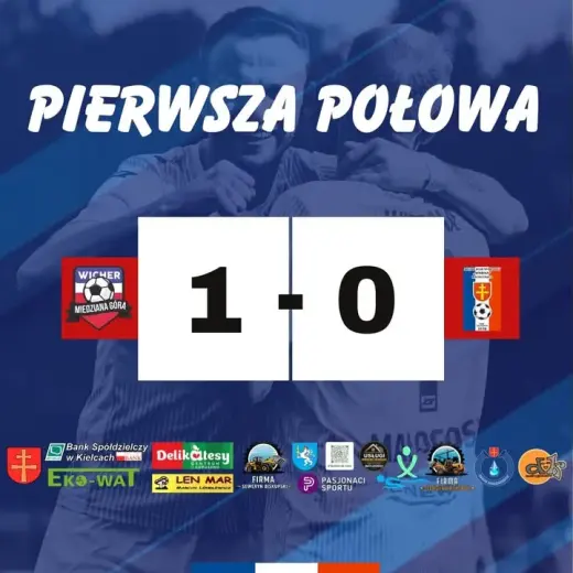 Do przerwy przegrywamy z Wichrem Miedziana Góra 0:1 ⏸️ Walczymy w drugiej połowie ✊
