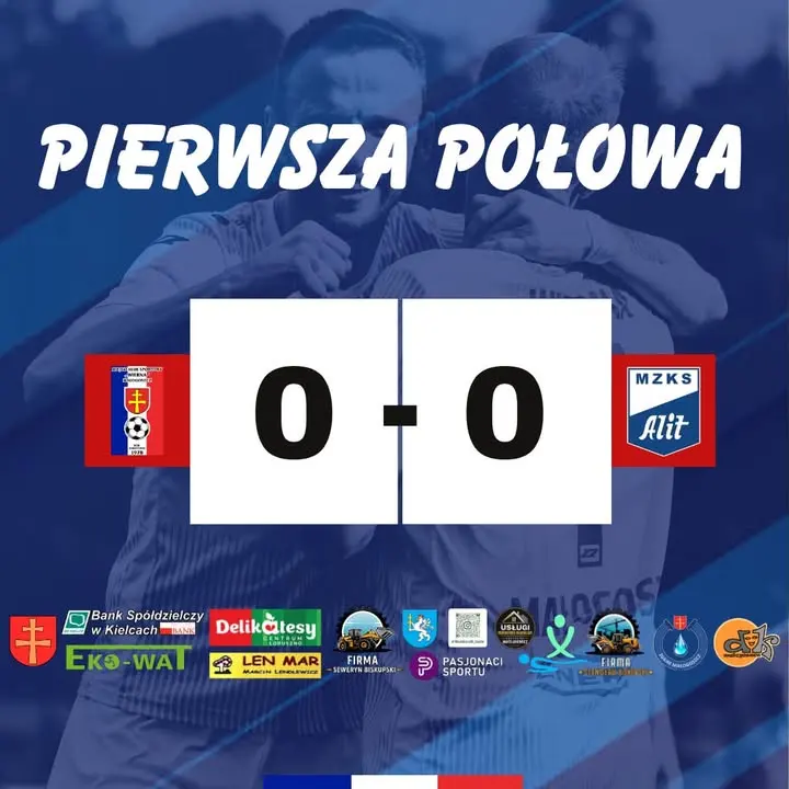 ️ Do przerwy remisujemy z Alitem Ożarów 0:0