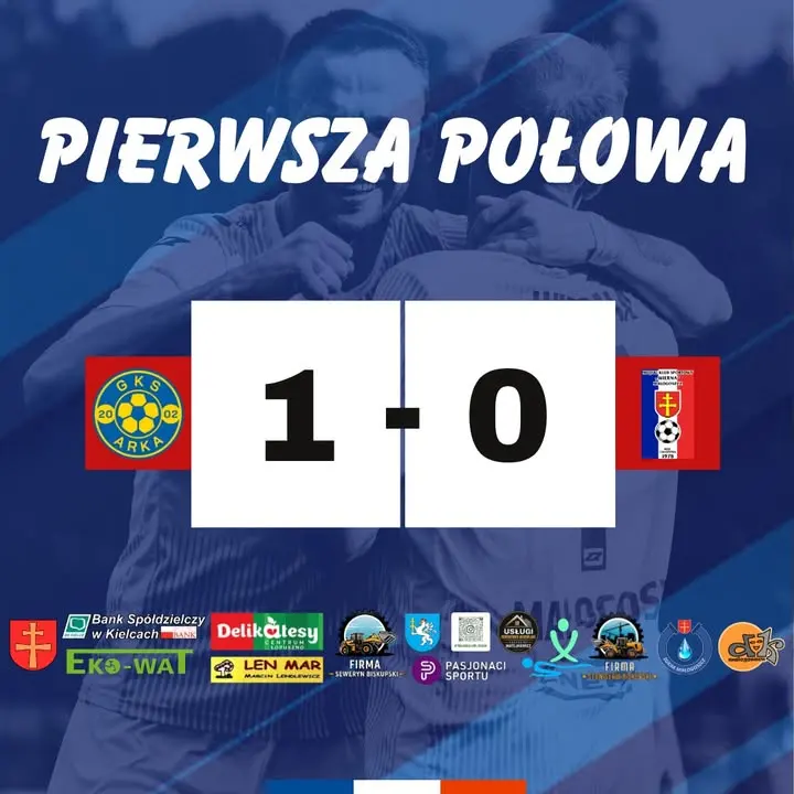 ️ Do przerwy przegrywamy z Arką Pawłów 0:1