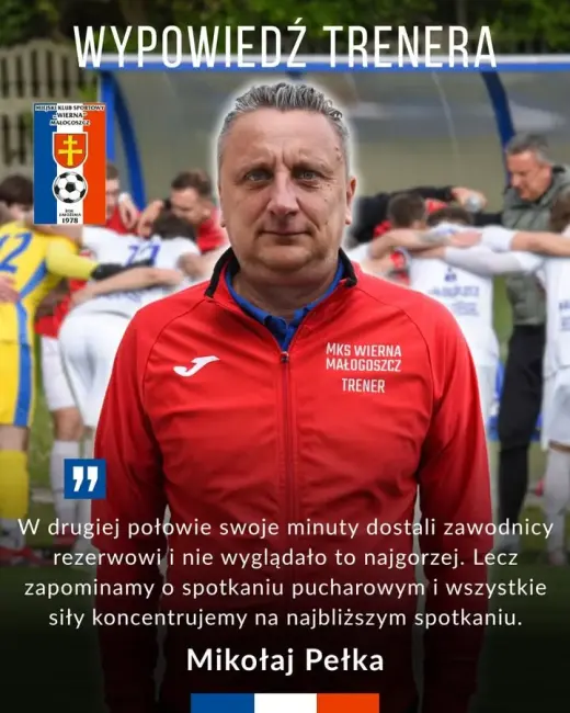 Wypowiedź trenera Mikołaja Pełki po wczorajszym spotkaniu z Moravią Kopalnia Morawica, w